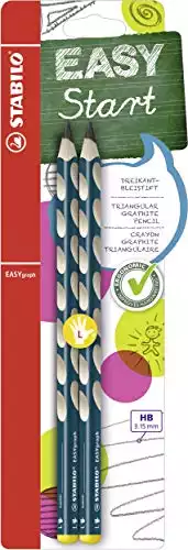 Ergonomischer Dreikant-Bleistift - STABILO EASYgraph in petrol - 2er Pack - Härtegrad HB
