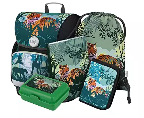 Baagl Schulranzen Set 5-teilig, Tiger