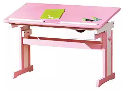 Schreibtisch mit höhenverstellbarer Kippplatte