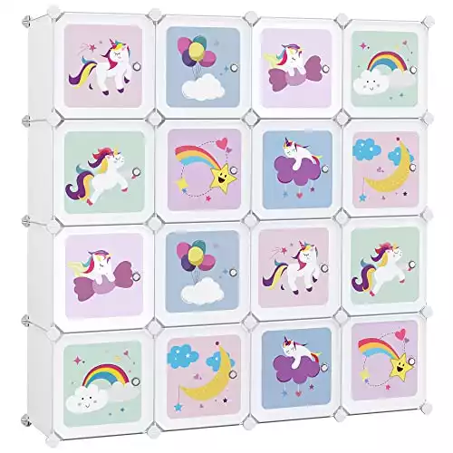 SONGMICS Regalsystem mit 16 Würfeln