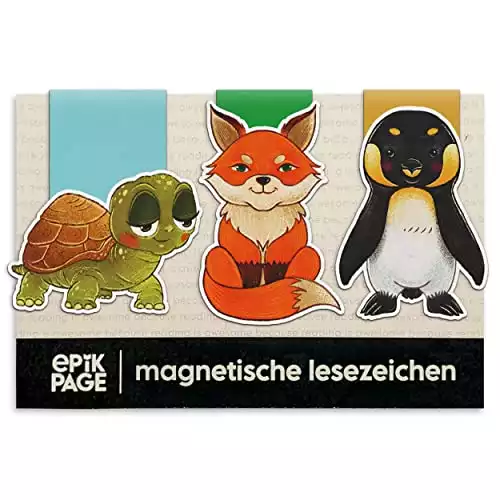 Magnetische Lesezeichen mit Tiermotiven für Kinder